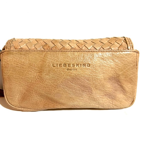 Liebeskind Tan Woven Leather Clutch wristlet - Picture 2 of 6